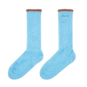 NWT Jacquemus Les Chaussettes Neve Blue Furry Socks